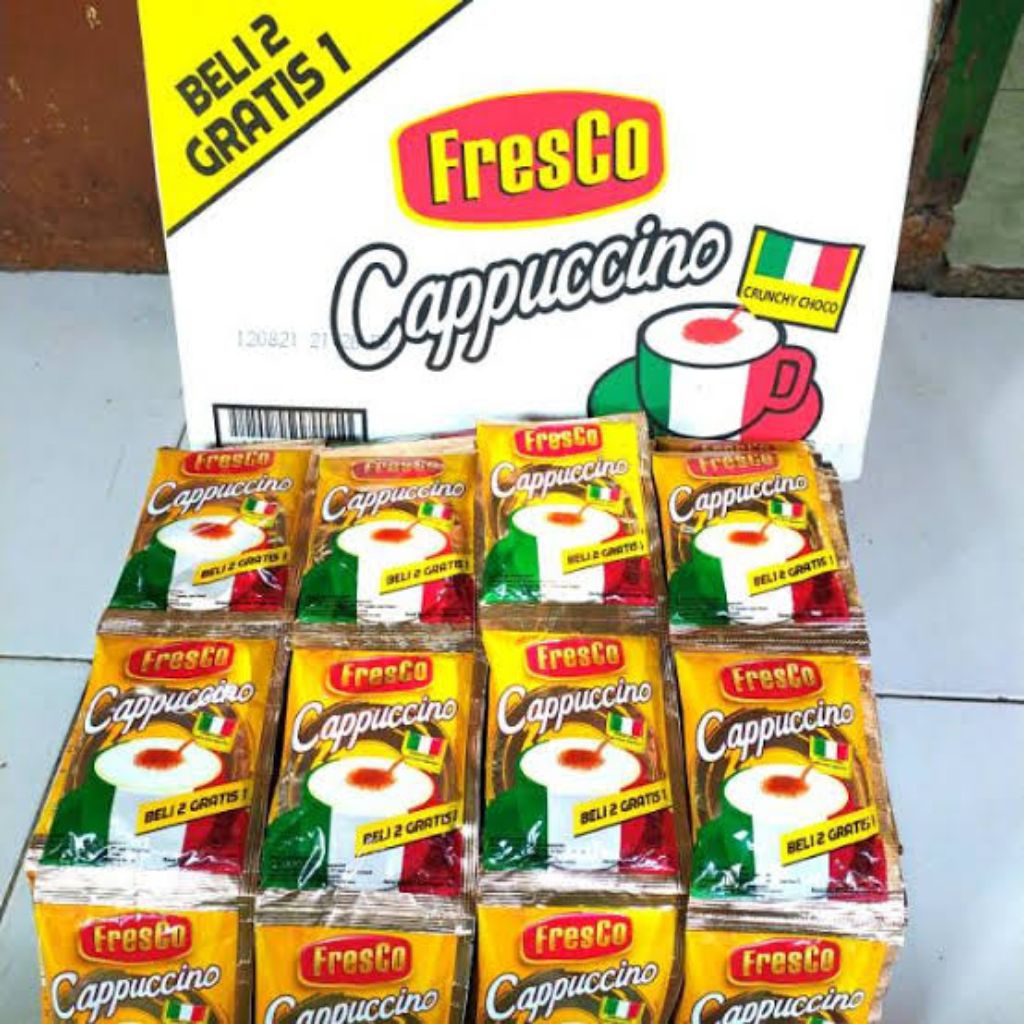 

kopi fresco cappucino dus 10 renceng