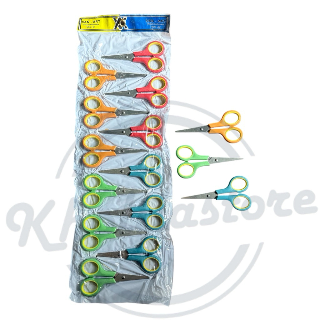 

(12 pcs) Gunting Kecil Renteng Warna Warni Van Art