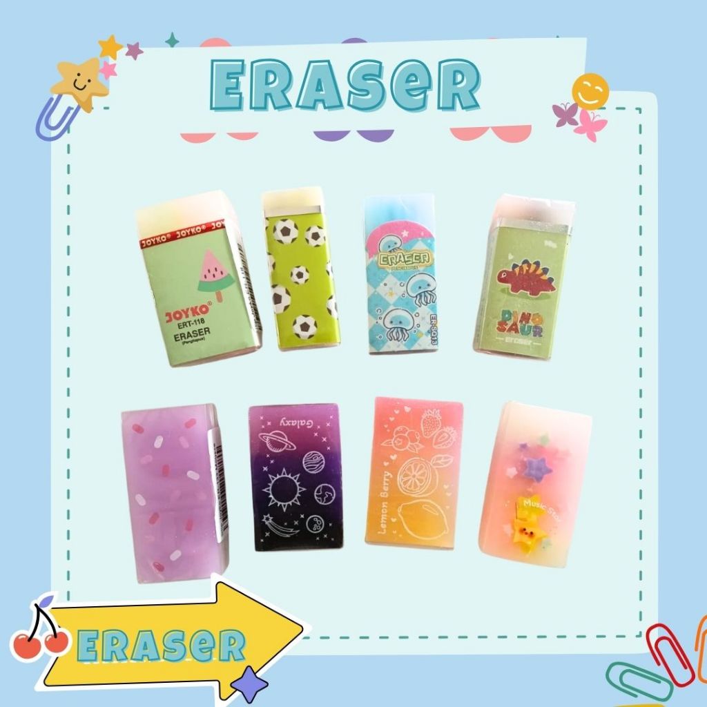 

Stip Fancy | Penghapus Fancy Karakter Lucu | Penghapus Joyko | Penghapus squeezy | Penghapus Lucu Murah