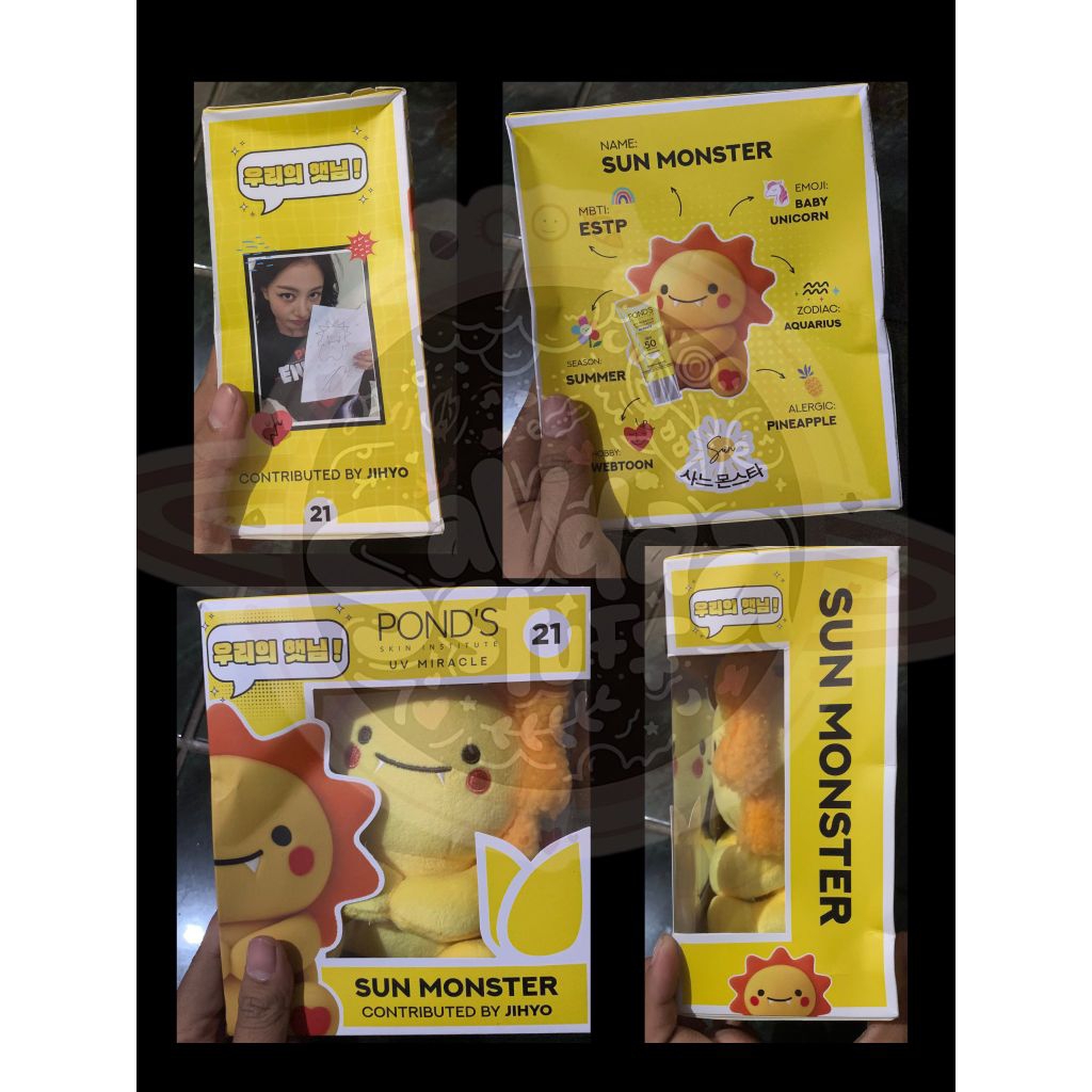 official ponds jihyo gantungan bag charm sun monster jihyo twice