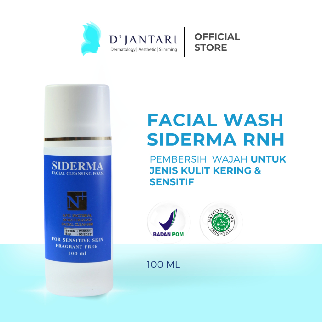[D'JANTARI OFFICIAL] Siderma Facial Wash RNH D'JANTARI - Sabun Wajah untuk kulit normal dan kering