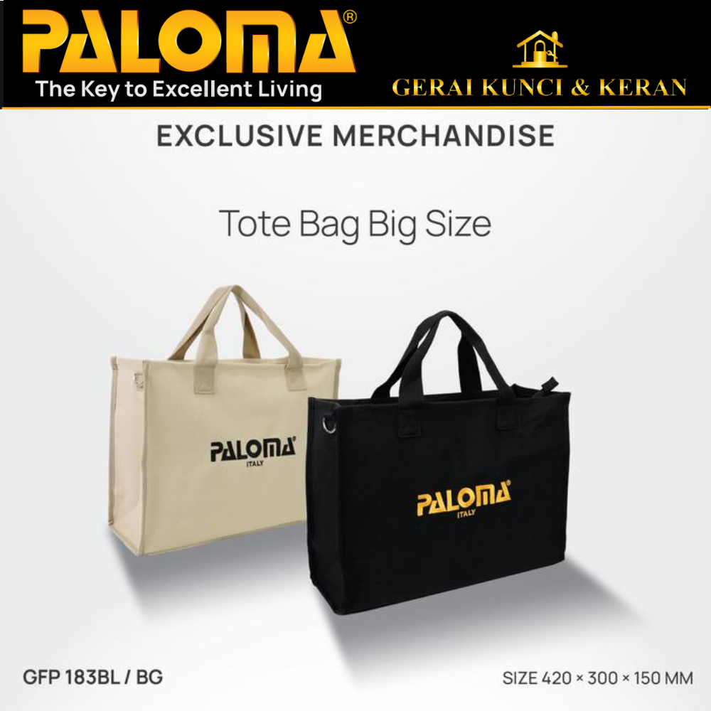 PALOMA Exclusive Merchandise Tote Bag Totebag Tas Jinjing Pria Wanita Unisex Casual Kasual Black Hit
