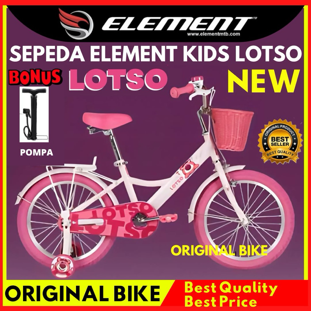 Sepeda Anak Perempuan Mini 18 Element Lotso New