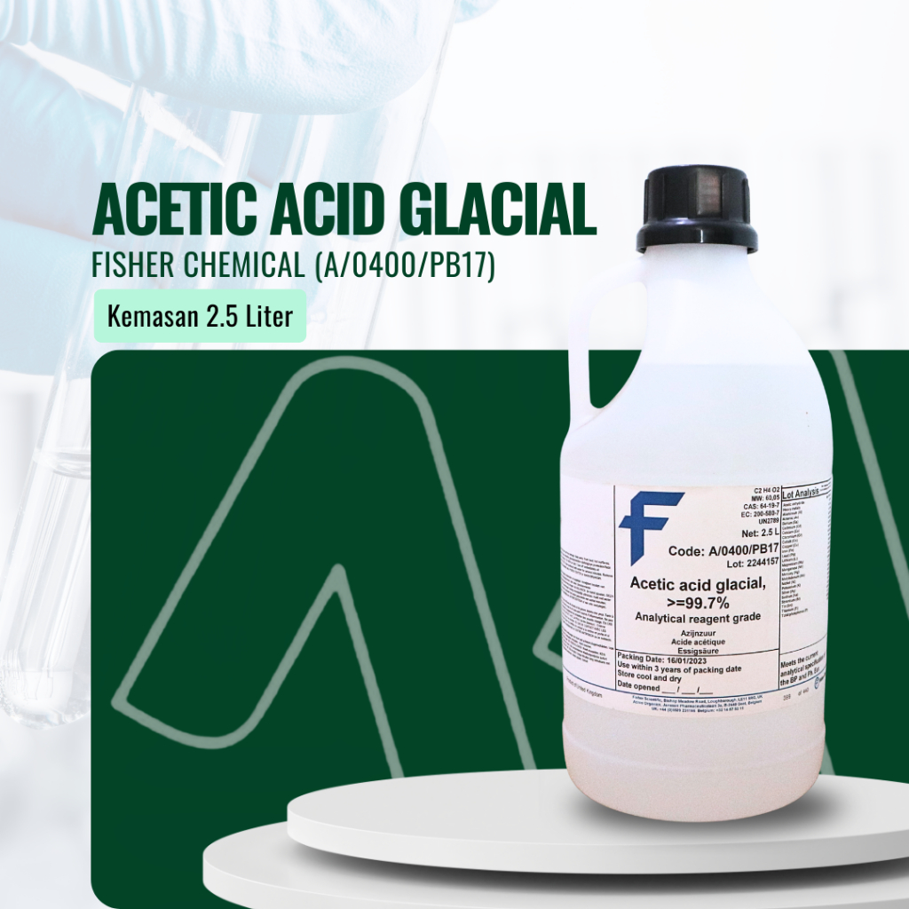 Acetic Acid Glacial 2,5 Liter Fisher Chemical A/0400/PB17