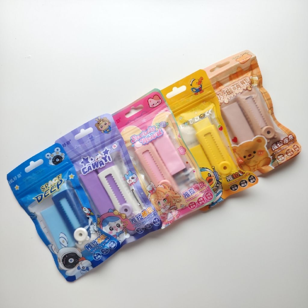 

sliding eraser / penghapus geser warna lucu
