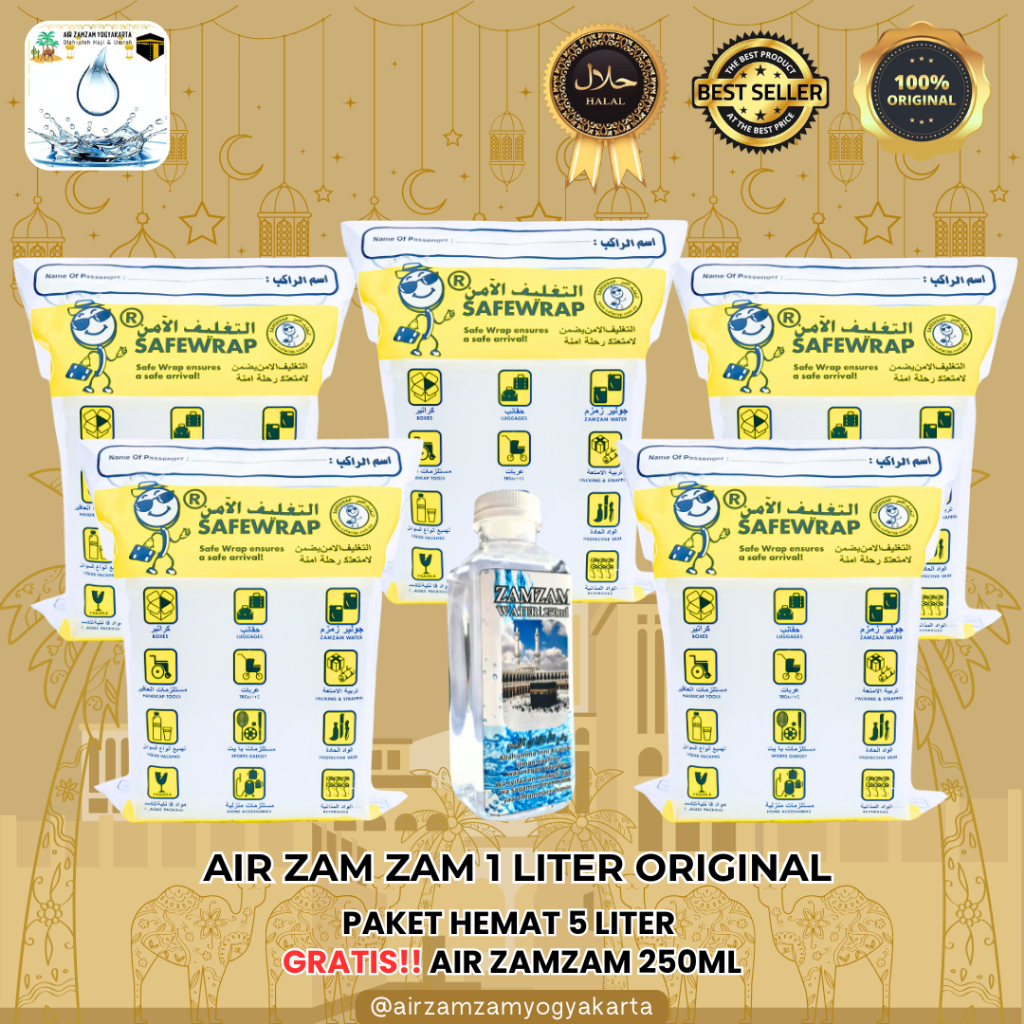 

AIR ZAMZAM 1 LITER PAKET 5 PCS | GRATIS AIR ZAMZAM 250ML