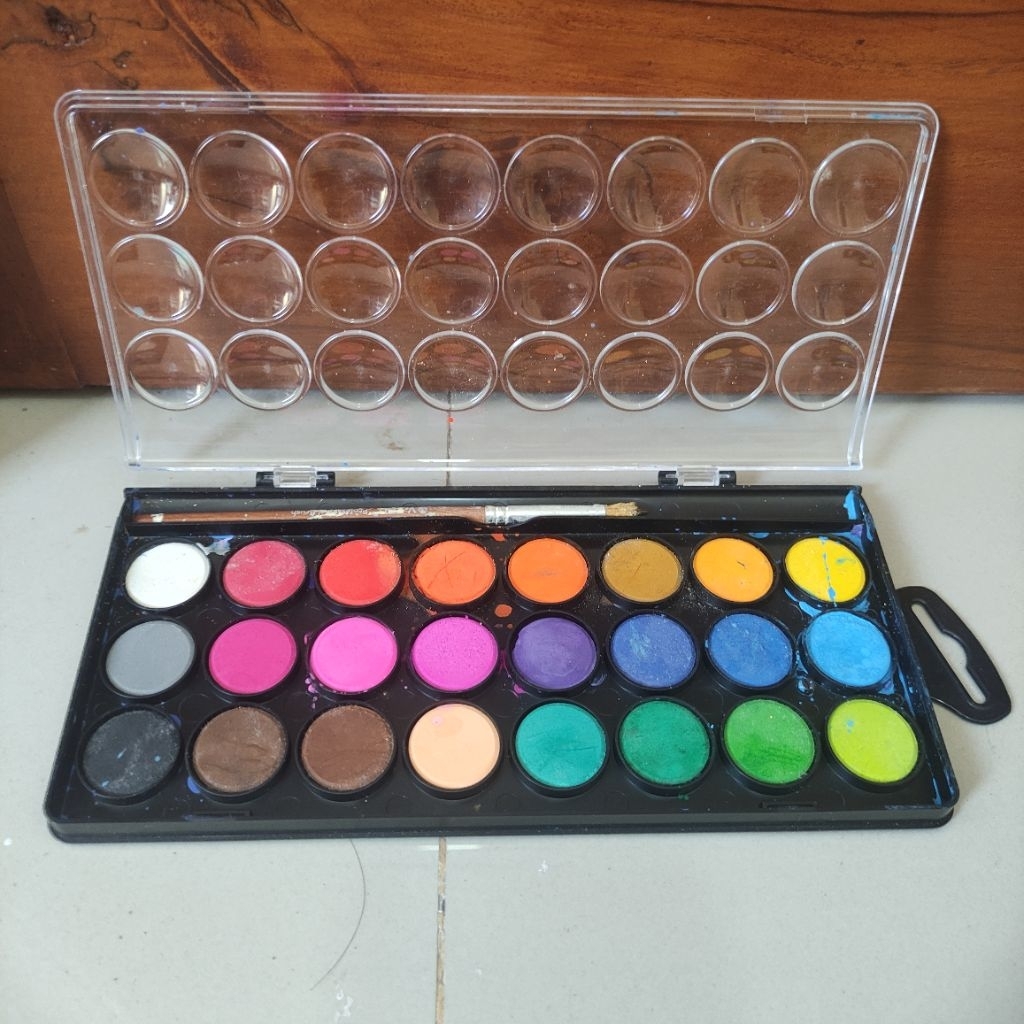 

Preloved V-Tech AQUARELLE Water Colour 24 Warna/ Cat air set 24 warna