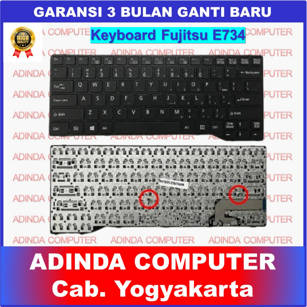 Keyboard Fujitsu Lifebook E743 E744 E745 E746 E733 E734 E544 E546 E547 U745 E736 T725 T726 STYLISTIC