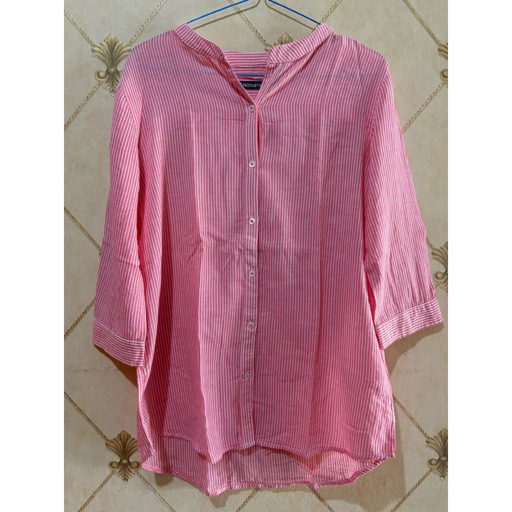 Kemeja Hangten salur pink