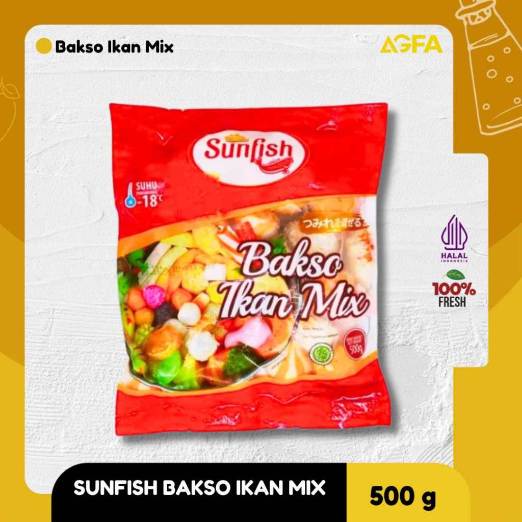 

Sunfish Bakso Ikan Mix 500gr – Bakso Ikan Premium, Campuran Lezat Siap Masak / Bakso Ikan Mix / Bakso Ikan 500gr