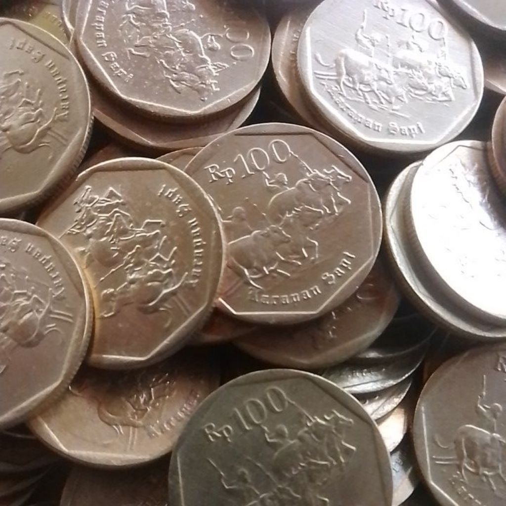 UANG KUNO KOIN 100 RUPIAH KARAPAN SAPI
