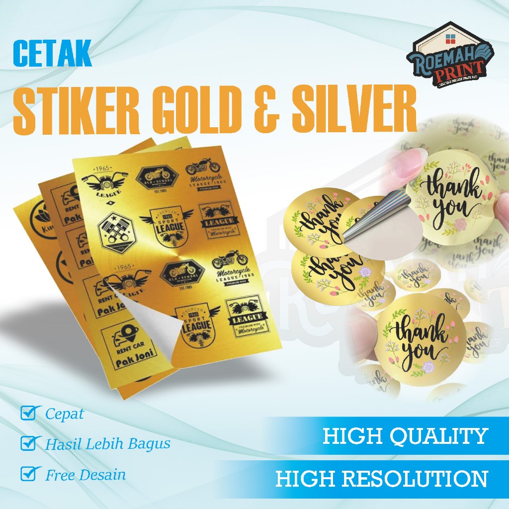

Stiker Gold Label Elegan Print Stiker Mewah SEHARI JADI!!