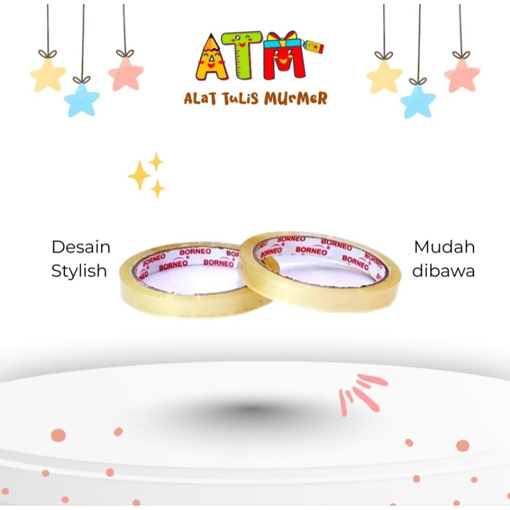 

Isolasi/Selotip/Perekat/Borneo Cello Tape 12mm - 1pcs