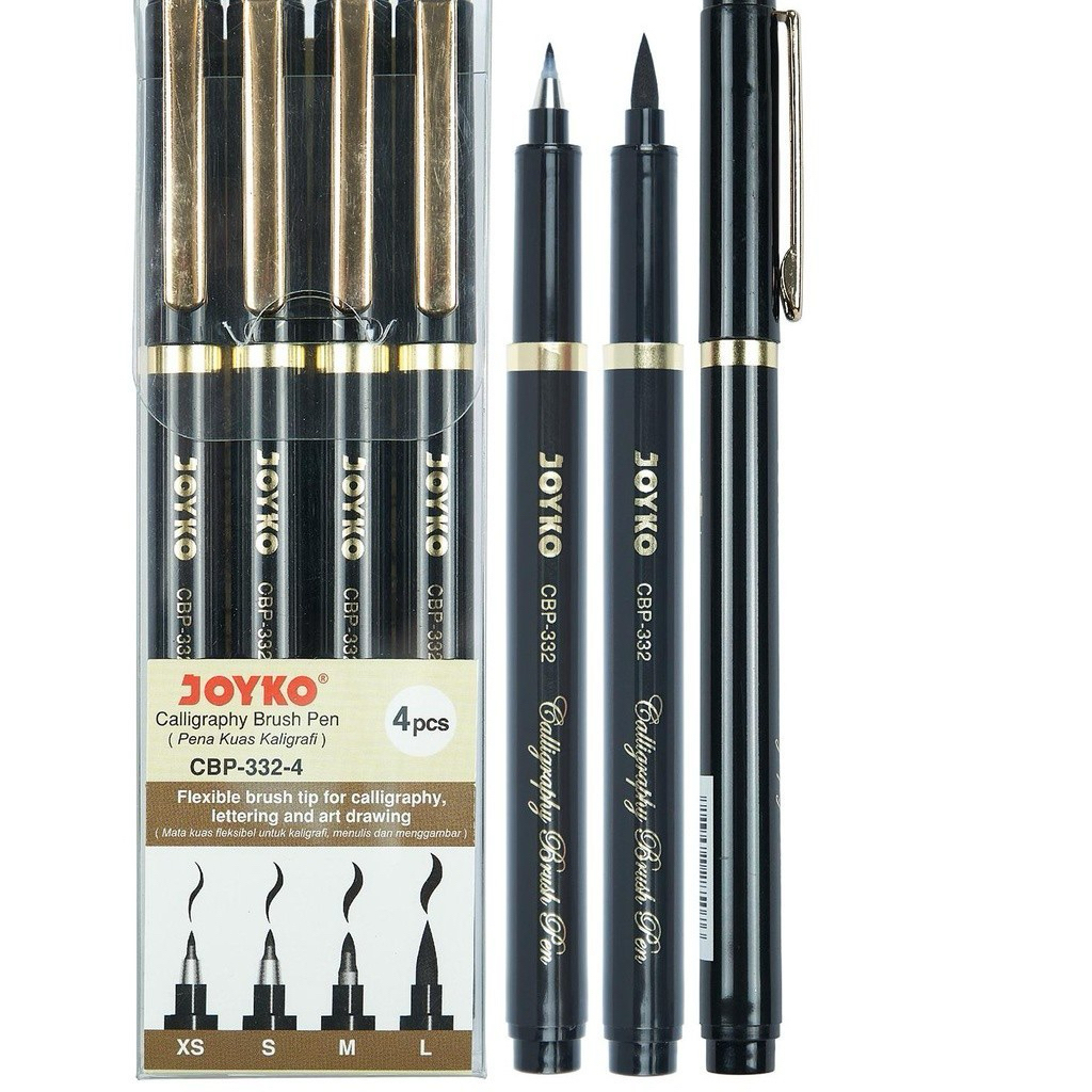 

Joyko Caligraphy Brush Pen - Isi 4 Pcs
