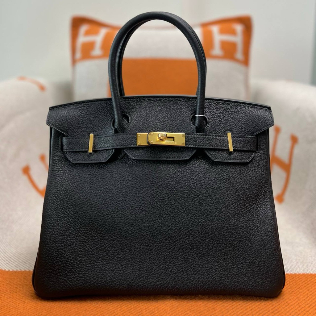 Tas Wanita tas cewek Top Handle bag H B Togo 25 black GHW