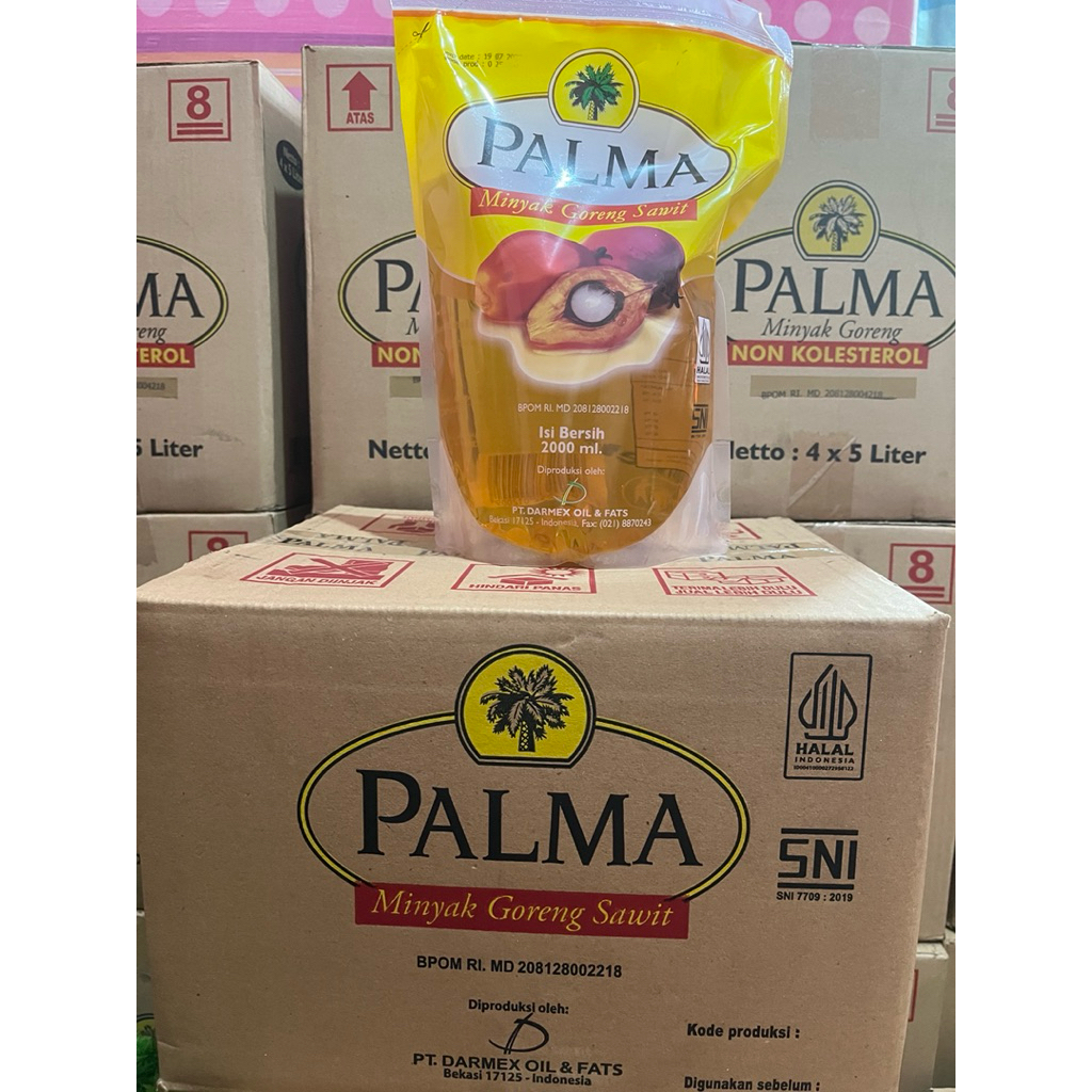 

Minyak Goreng Palma 2L 1 Dus isi 6 Pouch