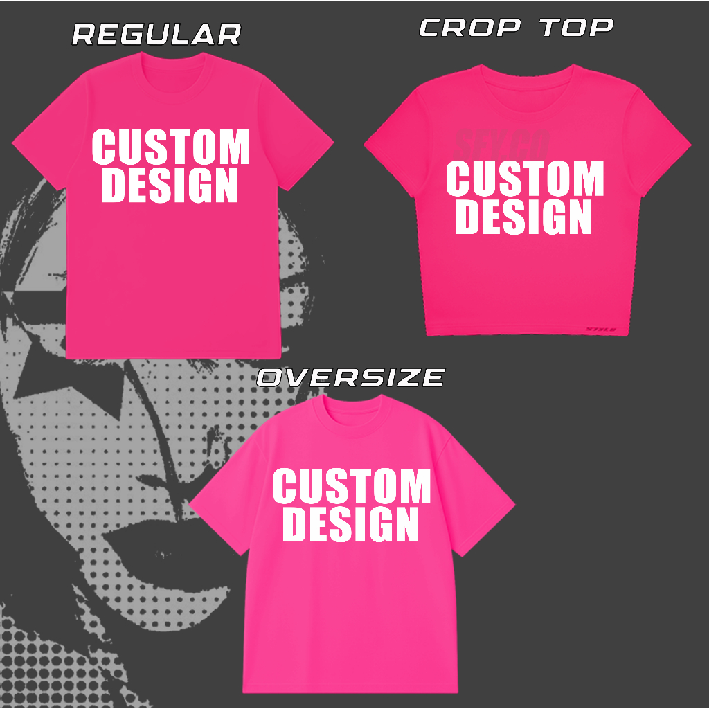 STYLEFORYOU.CO - KAOS BAJU CUSTOM DESIGN PINK FANTA | REGULER T-SHIRT OVERSIZE SINGLET LEKBONG CROP 