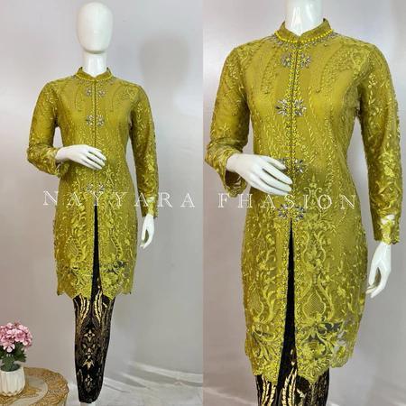 Kebaya Tunik  Setelan Kebaya Brokat  Kebaya Brokat  Kebaya Encim  Tunik Brukat  Gamis Pesta Brukat