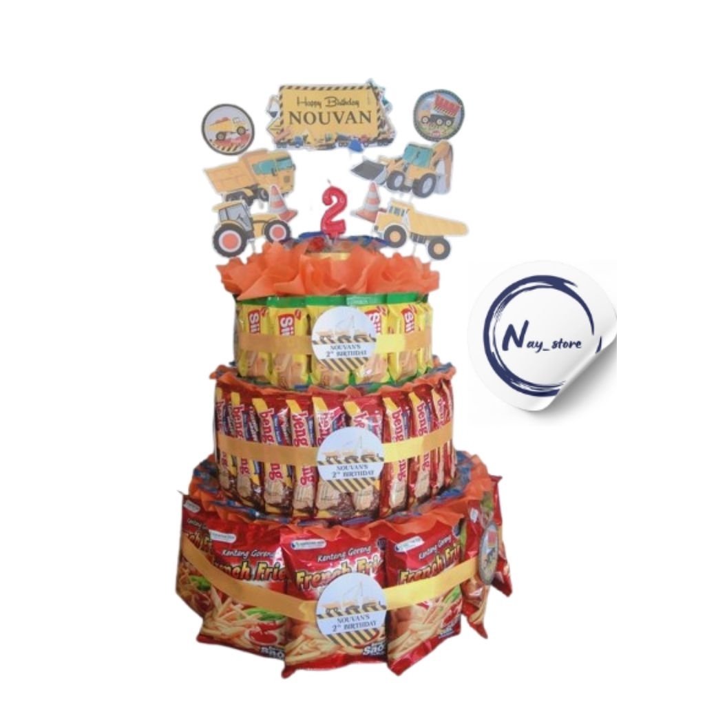 

Tower Snack untuk ulang tahun anak atau pacar hampers kue unik dan menarik