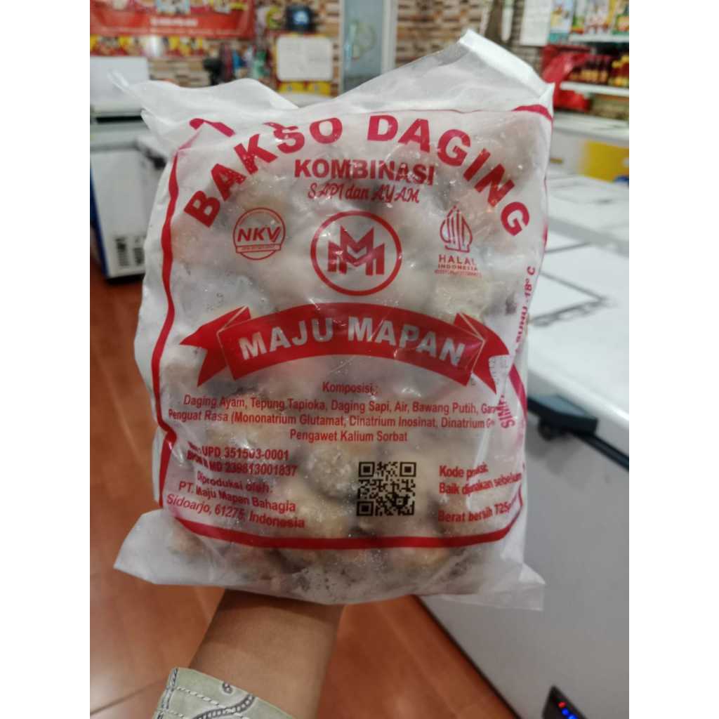 

Bakso Maju Mapan Kombinasi Sapi Ayam bulat,kotak,tahu bakso,siomay isi 50pcs