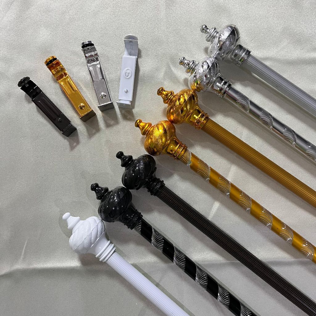 Batang gorden besi gorden rel gorden bulat 4 pilihan warna