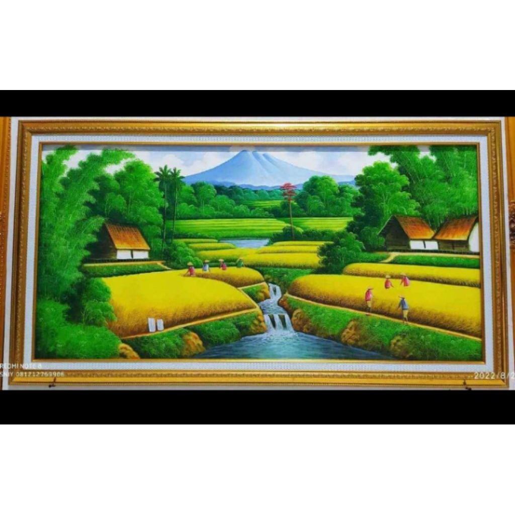 lukisan pemandangan 135x85cm