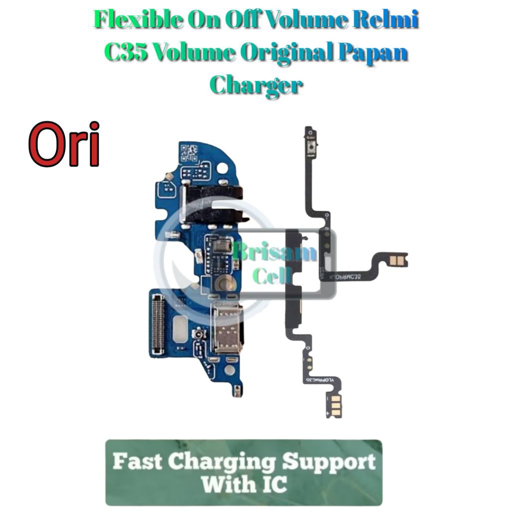 Flexible On Off Volume Relmi C35 Volume Original Papan Charger