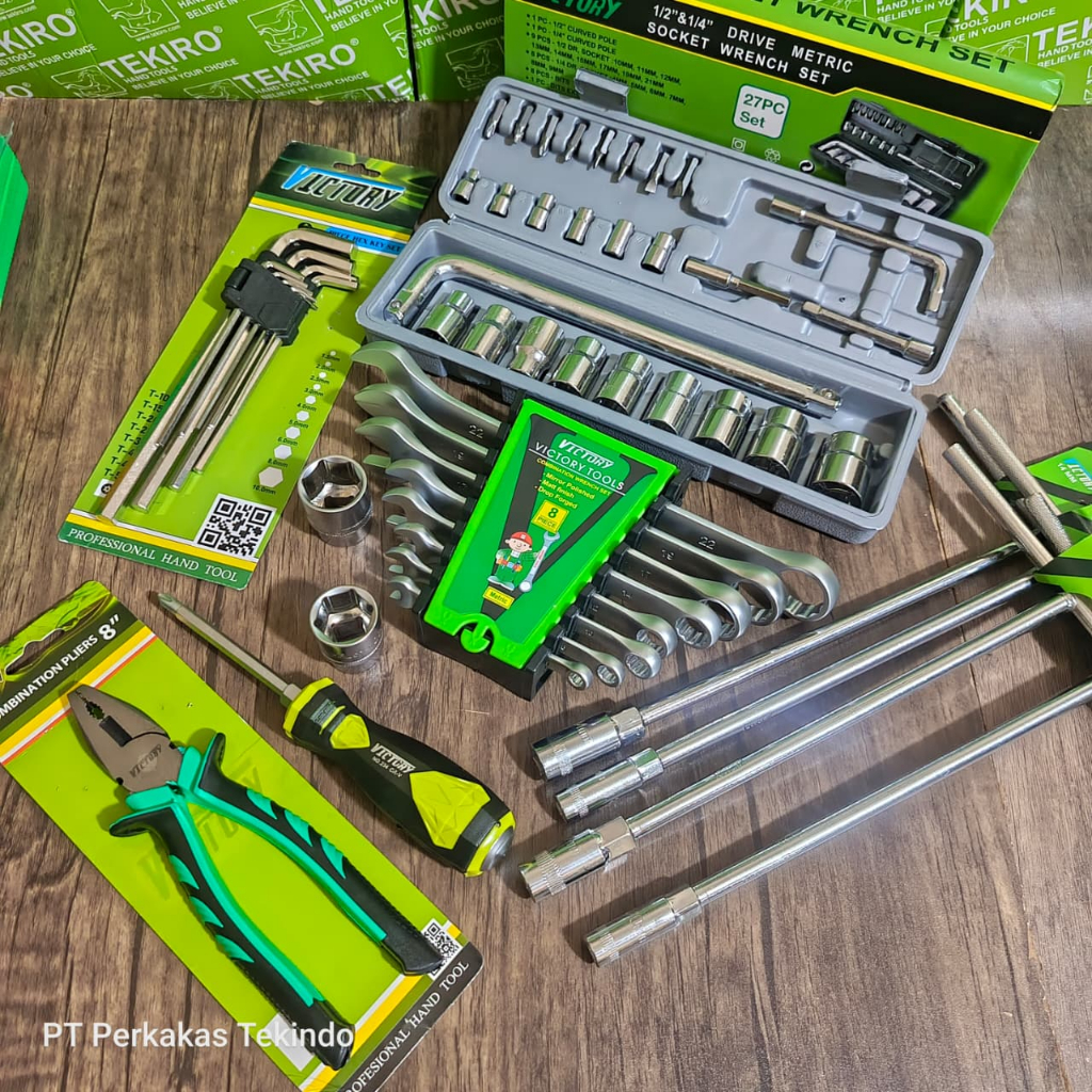 Paket Full Set Kunci Shock Set 27 Pcs + Mata Sock 22 - 24 mm +  Ring Pas Set 8 Pcs + Kunci T Set 4pc