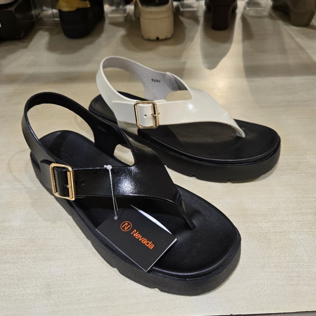 Nevada sepatu sandal model japit wedges 3cn wanita ringan poll & ori size 36-40