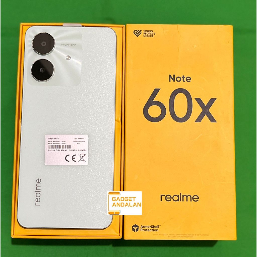 Realme Note 60X 4/64 - 4/128GB Second fullset garansi