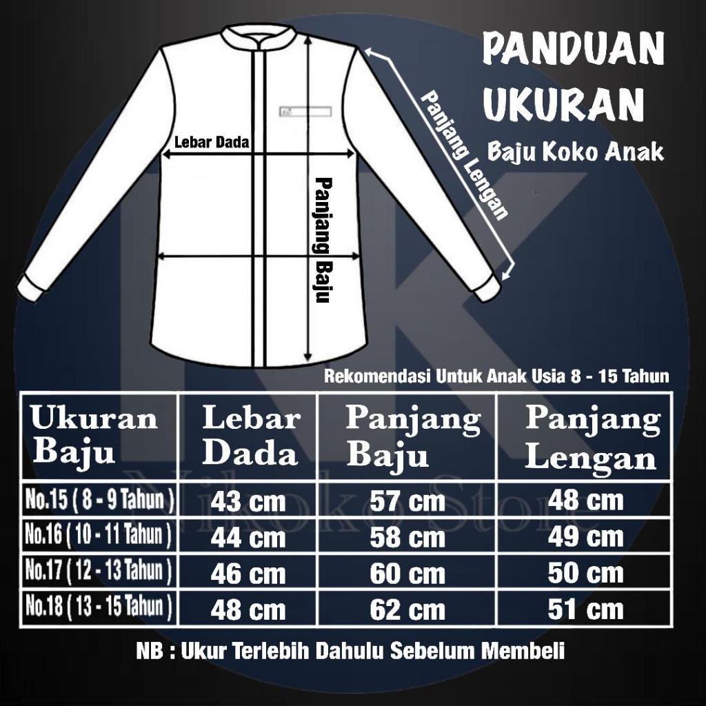 Fast Delivery Baju Kemeja Koko Muslim Anak Laki Laki Lengan Panjang Bahan Katun Motif Polos Al Qorni