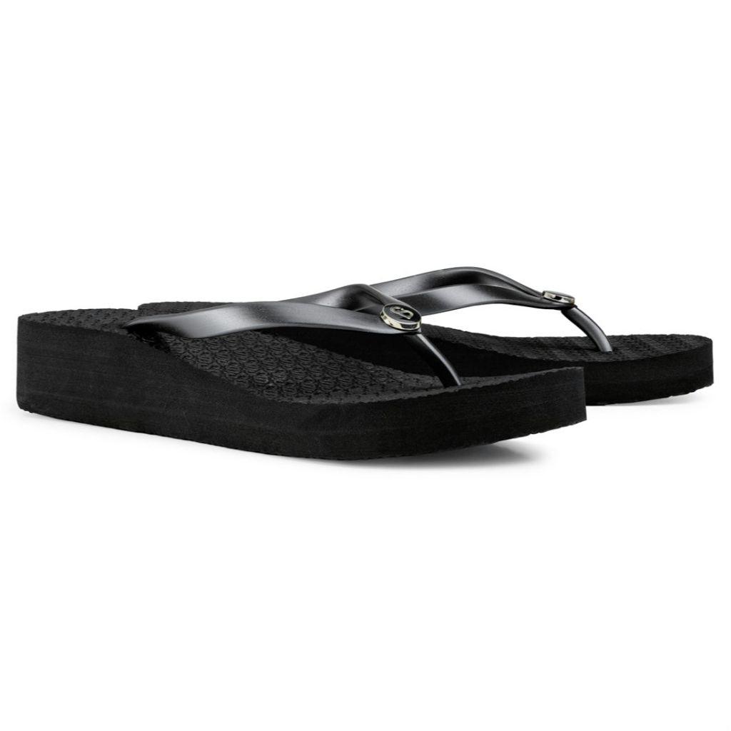 Buttonscarves Signature Flatform Flip Flop - Onyx 37 & Midnight 38