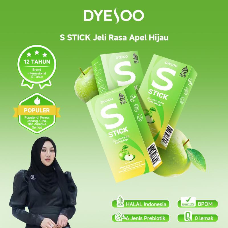 

[EKA'S FAVOURITE]DyesooS STICK Jeli Rasa Apel Hijau-Bersertifikat HALAL Indonesia,Mengandung 6 Probiotik,Dengan Kolagen Ganda,Ekstrak buah & sayur alami Kontrol Nafsu Makan Jaga Pencernaan Bantu Cerahkan Kulit Bakar Lemak&Turunkan Berat Badan dengan Cepat