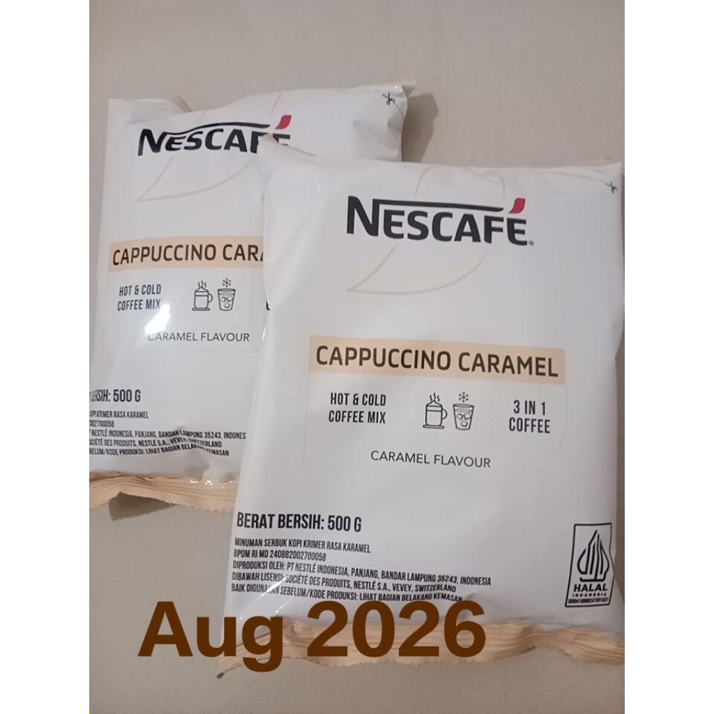 

New 500 Gram Nescafe Cappuccino Caramel By Nestle Profesional