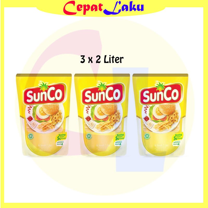 

SunCo Minyak Goreng Refill 2L x 3Pcs Murah