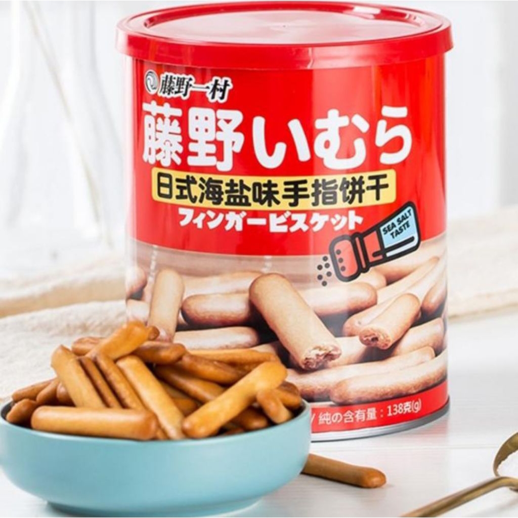 

Fujino Ichimura Japanese Sea Salt Finger Biscuit Can 138g / Fujino Ichimura Snack Biskuit Bayi Rasa Asin 138g