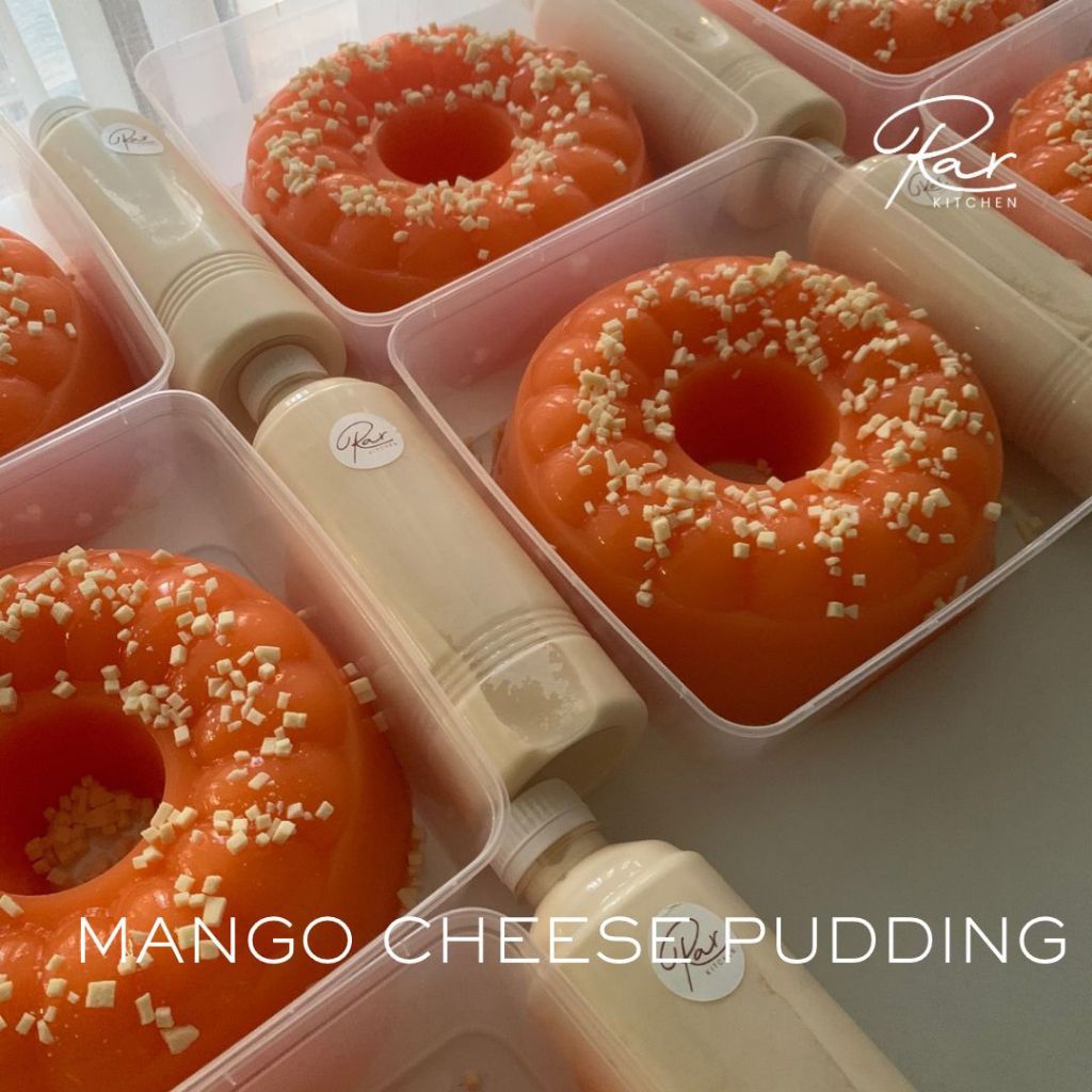 Mango Cheese Pudding | Puding Mangga Keju Lembut