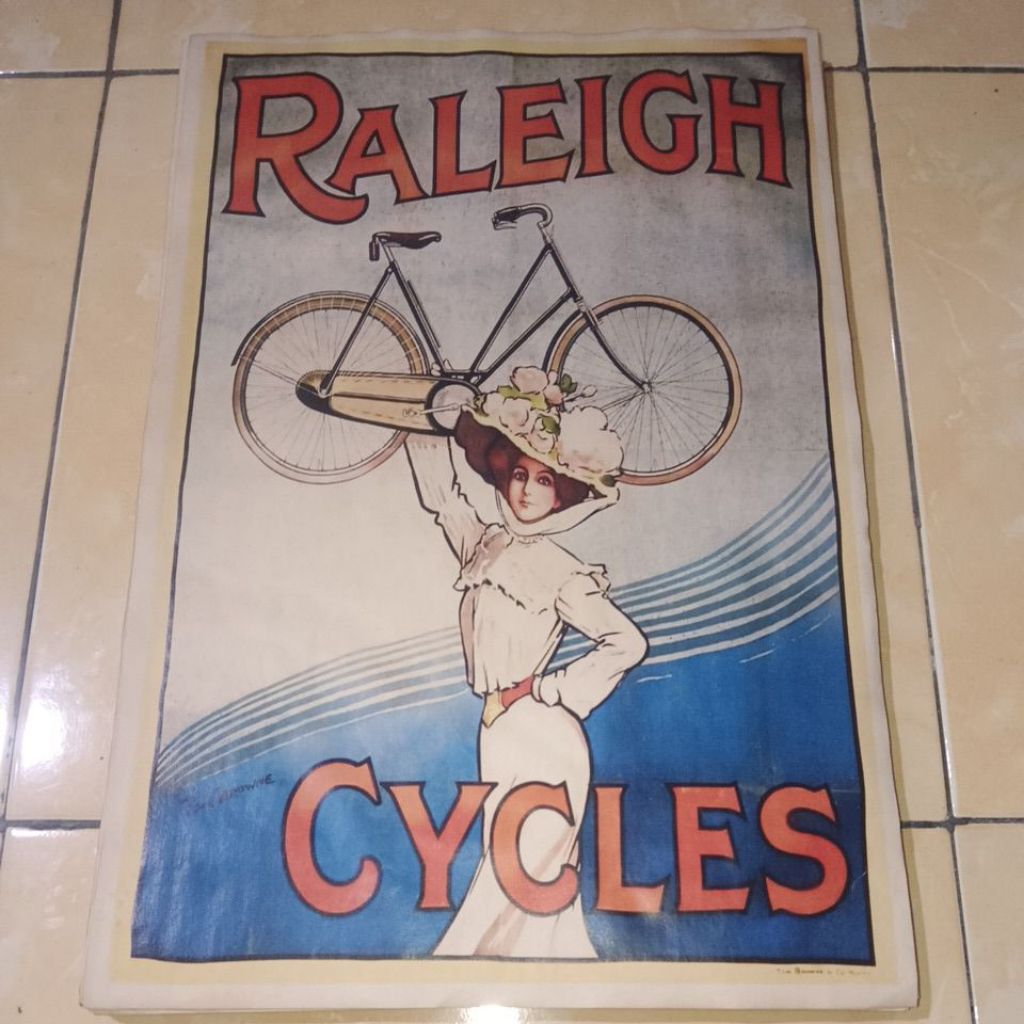 Poster Vintage tema sepeda ontel tua