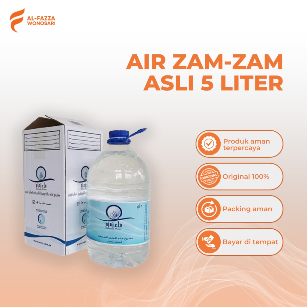 

Air Zam Zam 5 L Barcode Galon Asli 100% dari Makkah - Cocok untuk Oleh-oleh Haji & Umroh Aman Halal