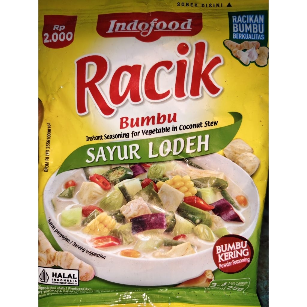 

RACIK BUMBU LODEH SERENTENG ISI 10 SASET