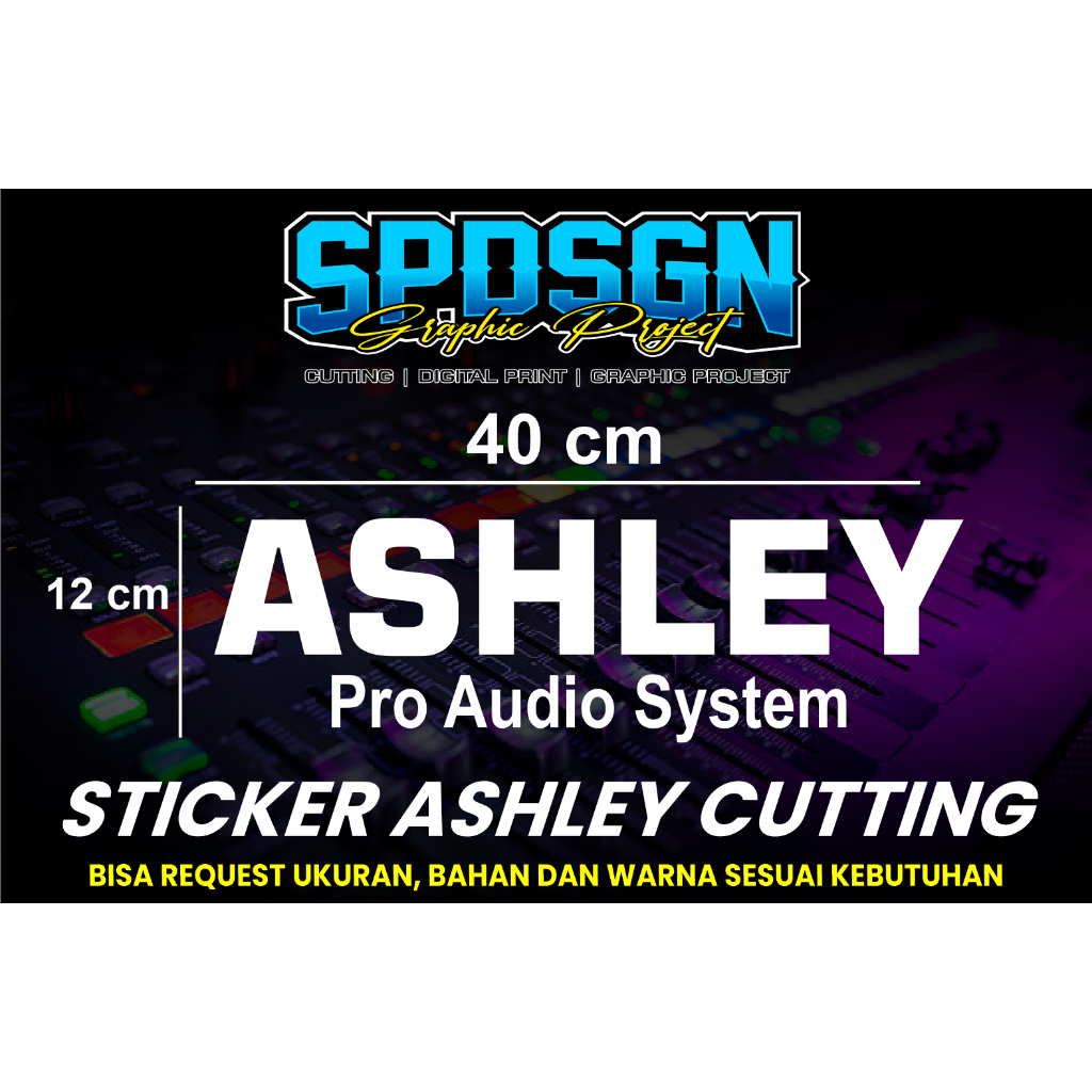 Sticker Logo ASHLEY hardcase box sound anti air | Sticker Sound