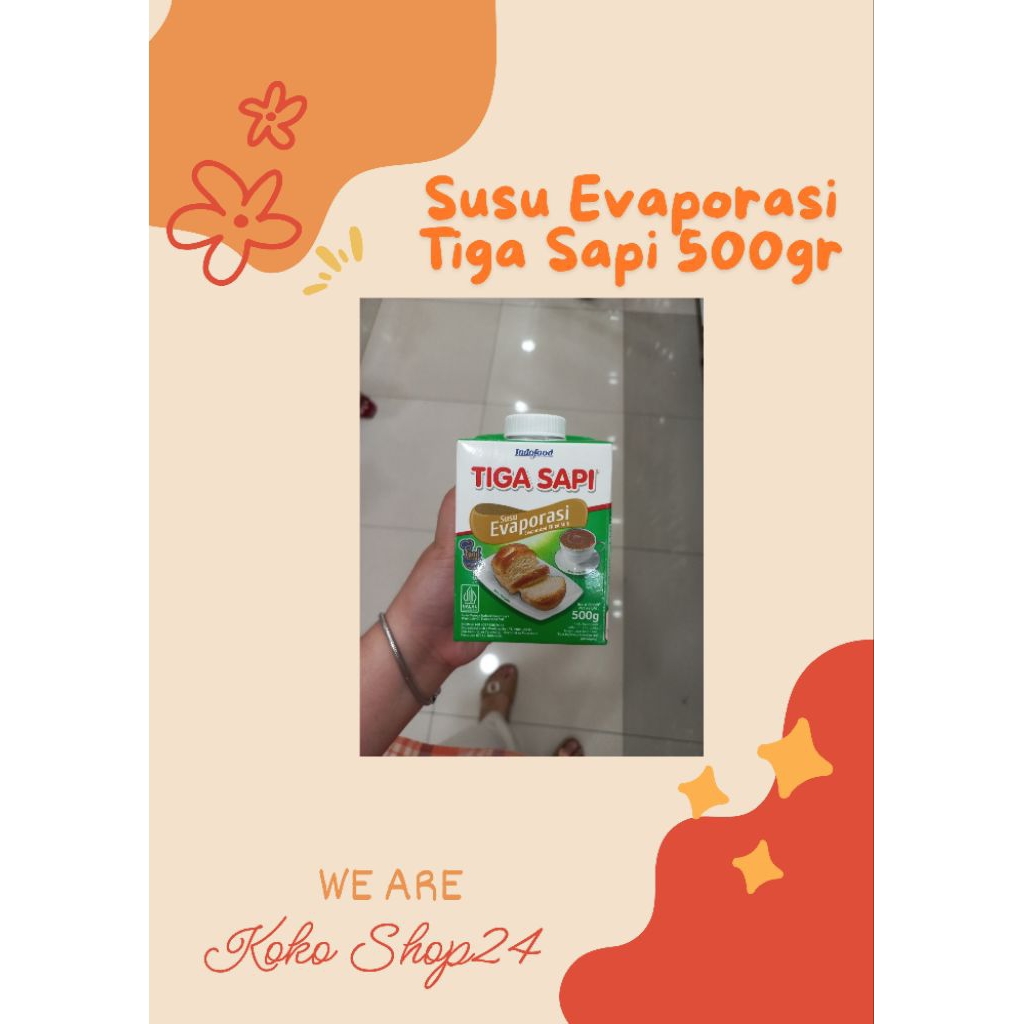 

Tiga Sapi Susu Evaporasi 500gr - Evaporated Milk untuk Baking, Dessert, Pudding, Minuman, Makanan - Susu Evaporasi Tiga Sapi Murah