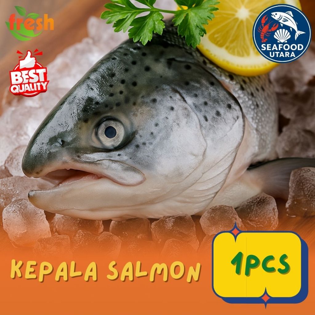 

Kepala Salmon Utuh 300-400 gram 1 pcs – Siap Sup, Segar, Praktis, Higienis, Vacuum Pack