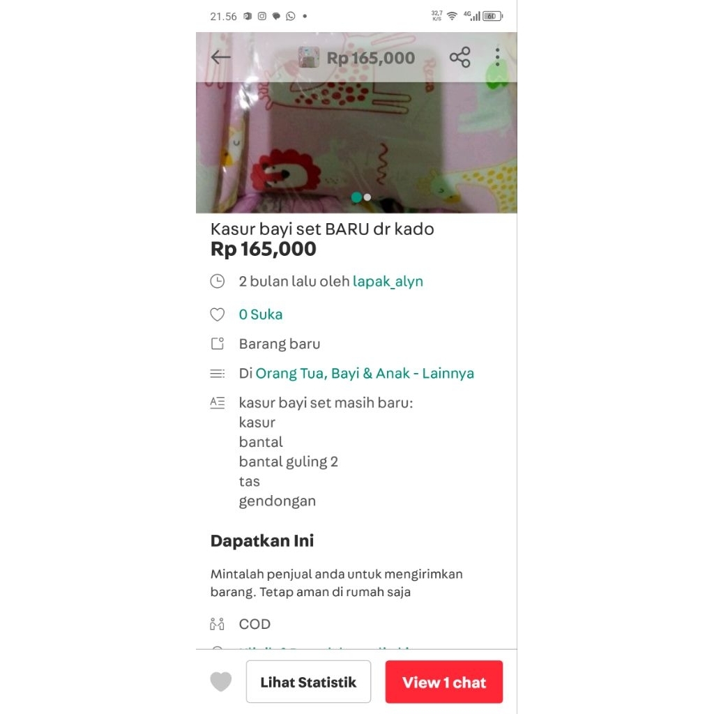 kasur bayi set BARANG BARU  ex kado