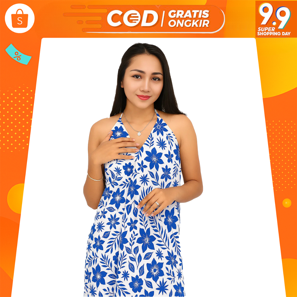 Dress pantai piramid bali wanita daster casual