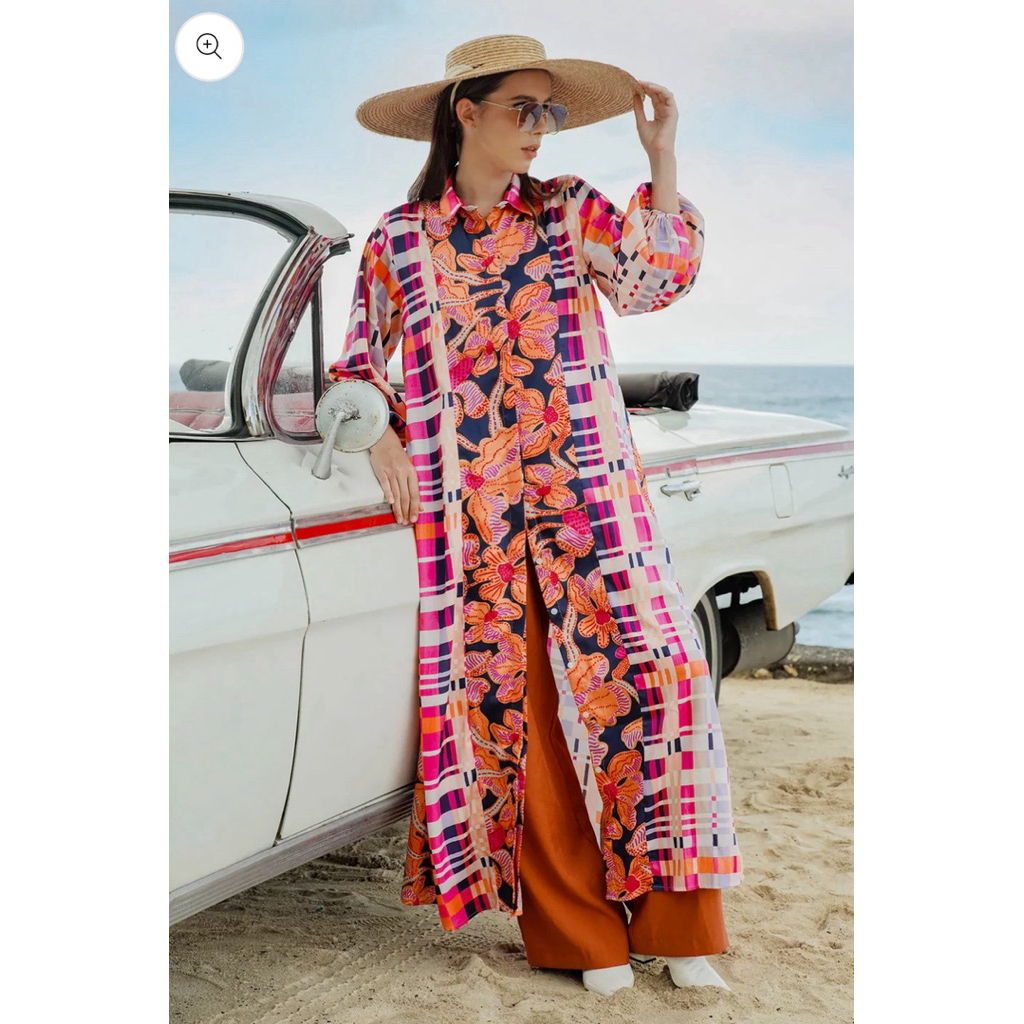 Benang Jarum Tropocolor Maxi Dress