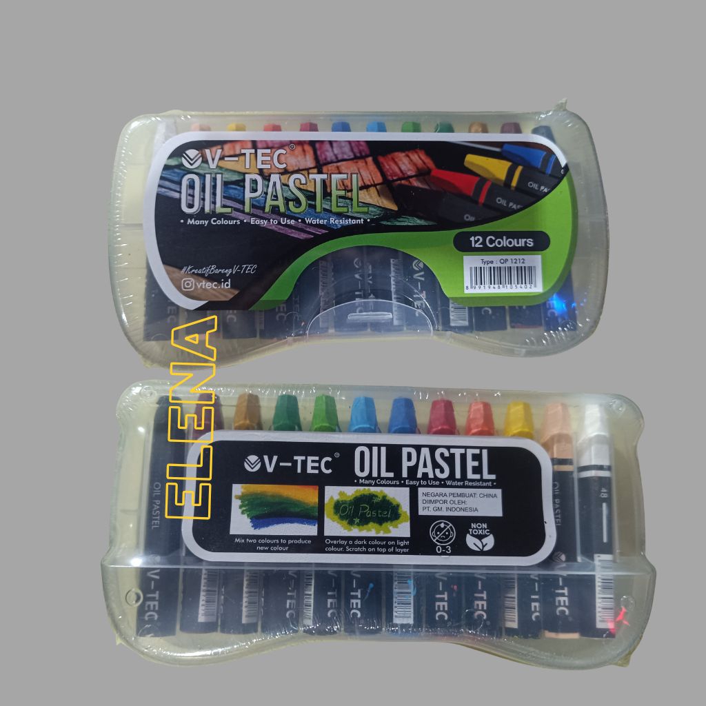 

crayon 12 warna V TEC/oil pastel 12 colours