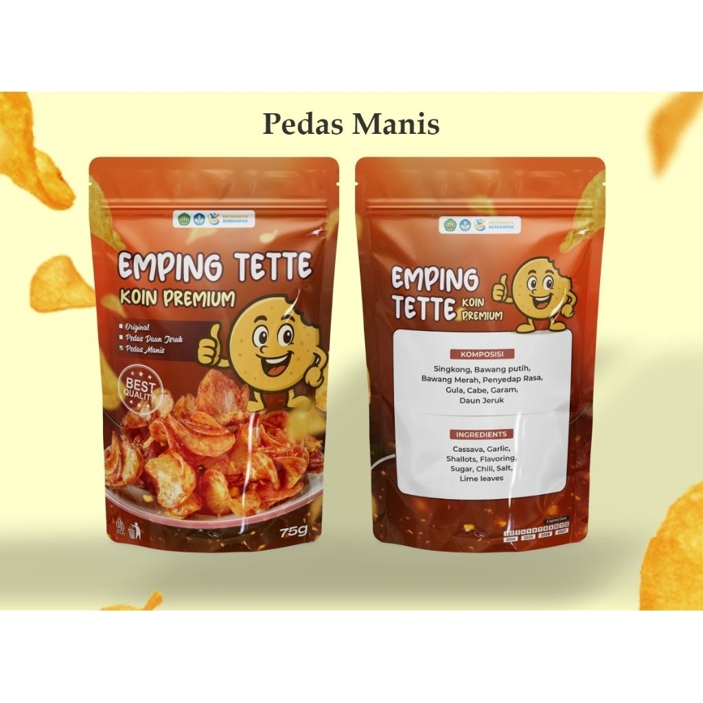 

emping tette koin premium varian pedas manis