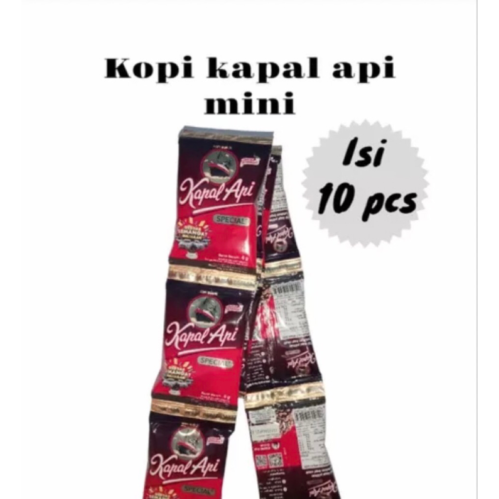 

Kopi Kapal Api Spesial Mini Instant Tanpa Gula 6gr 1 Renceng isi 10 Pcs