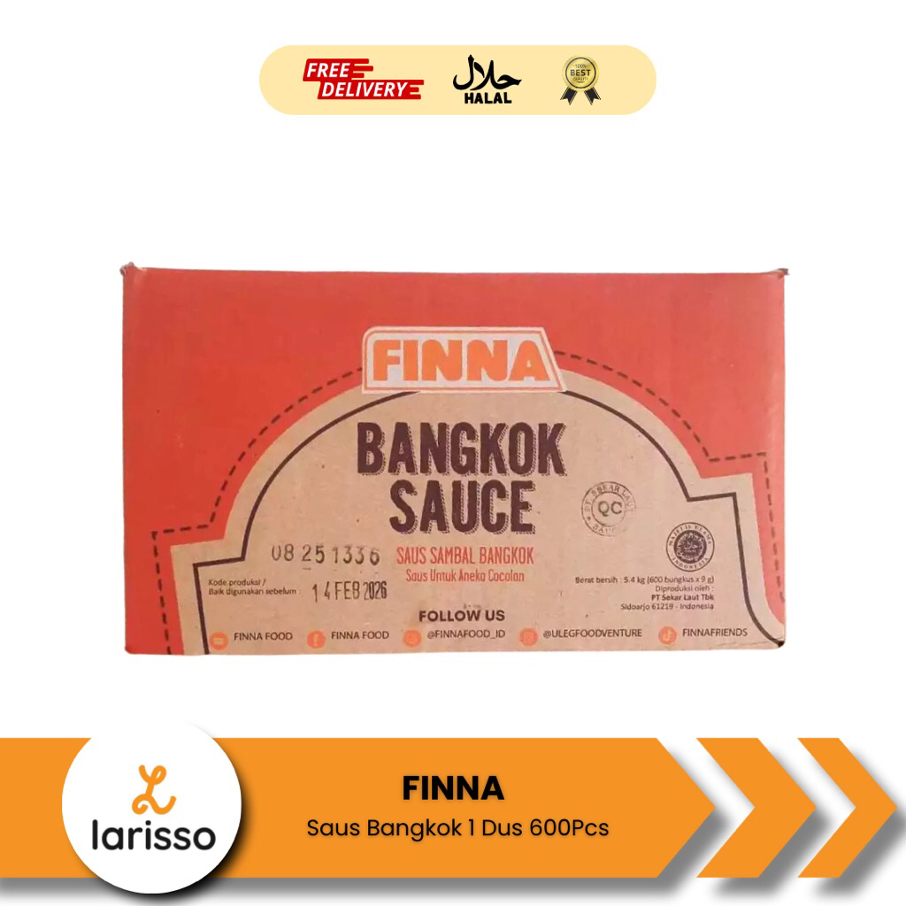 Finna Saus Bangkok Sachet 1 Dus [EXP NOV 2026] - Saus Bangkok Finna/Bangkok Sauce/Saus Gacoan